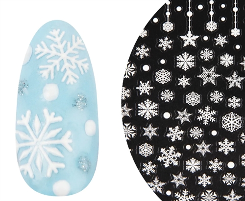 5D Nail Art Sticker Snowflake * Presale. Forventes leveret uge 50